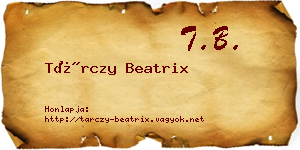 Tárczy Beatrix névjegykártya